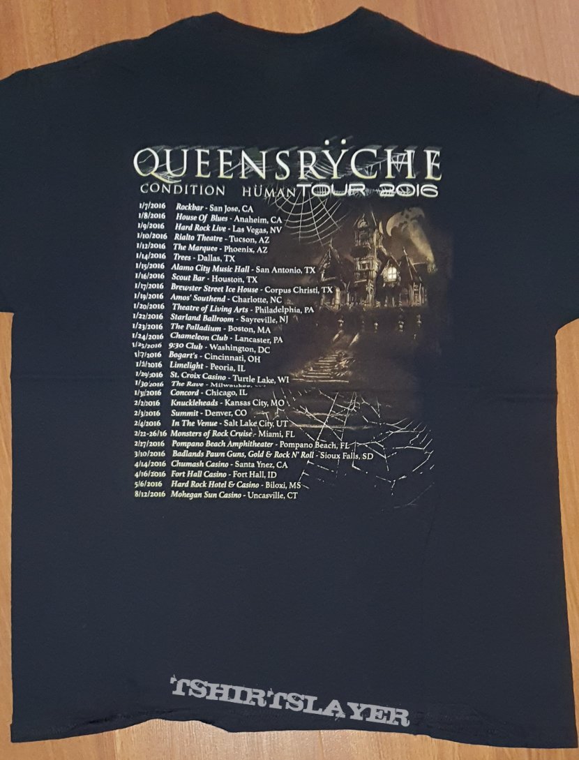 Queensryche - Condition Hüman - official shirt, USA dates San Jose - Uncasville
