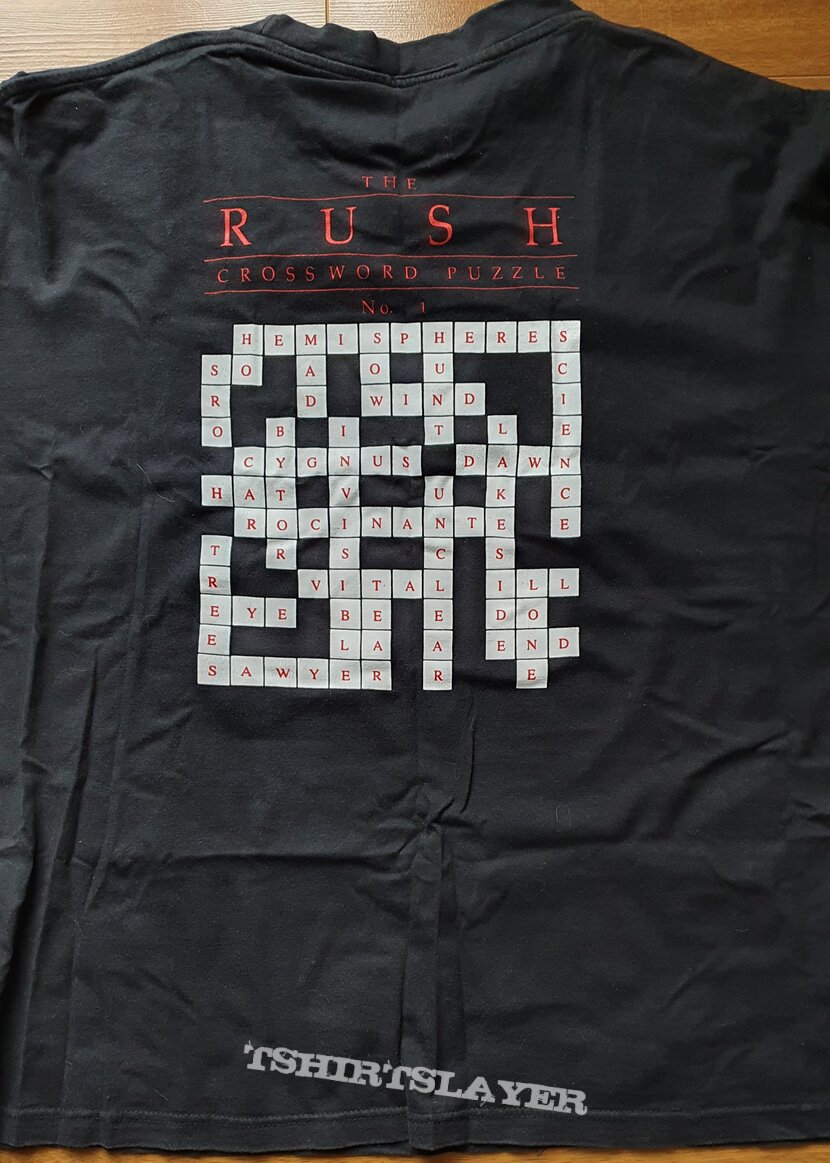 Rush - Moving Pictures - crossword puzzle on back, shirt origin unknown