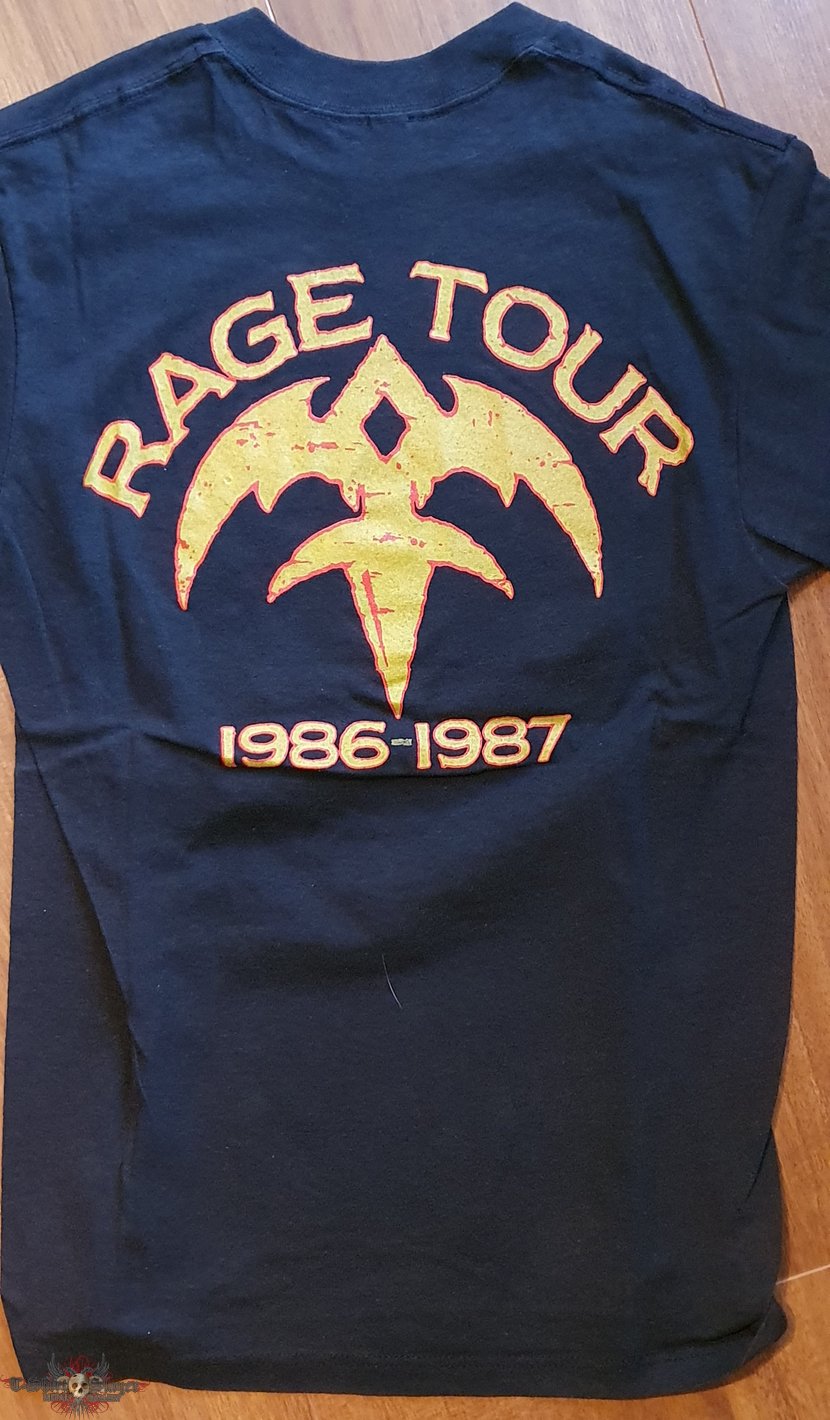 Queensryche - Rage for order - official tourshirt - Rage Tour 1986-1987 yellow lettering/backprint