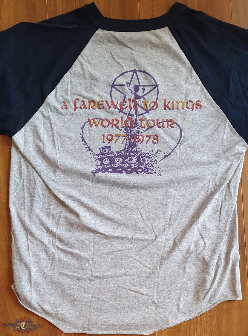 Rush - A farewell to kings - World tour 1976 - 1977 - official reprinted raglan 3/4 sleeves shirt 