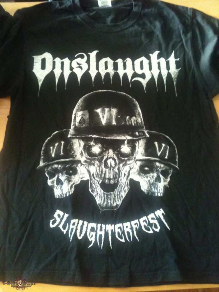 Onslaught - Slaughterfest Tour shirt 2013