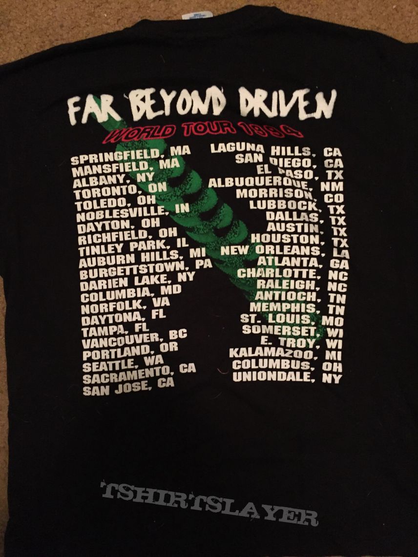 Pantera far beyond driven tour shirt 