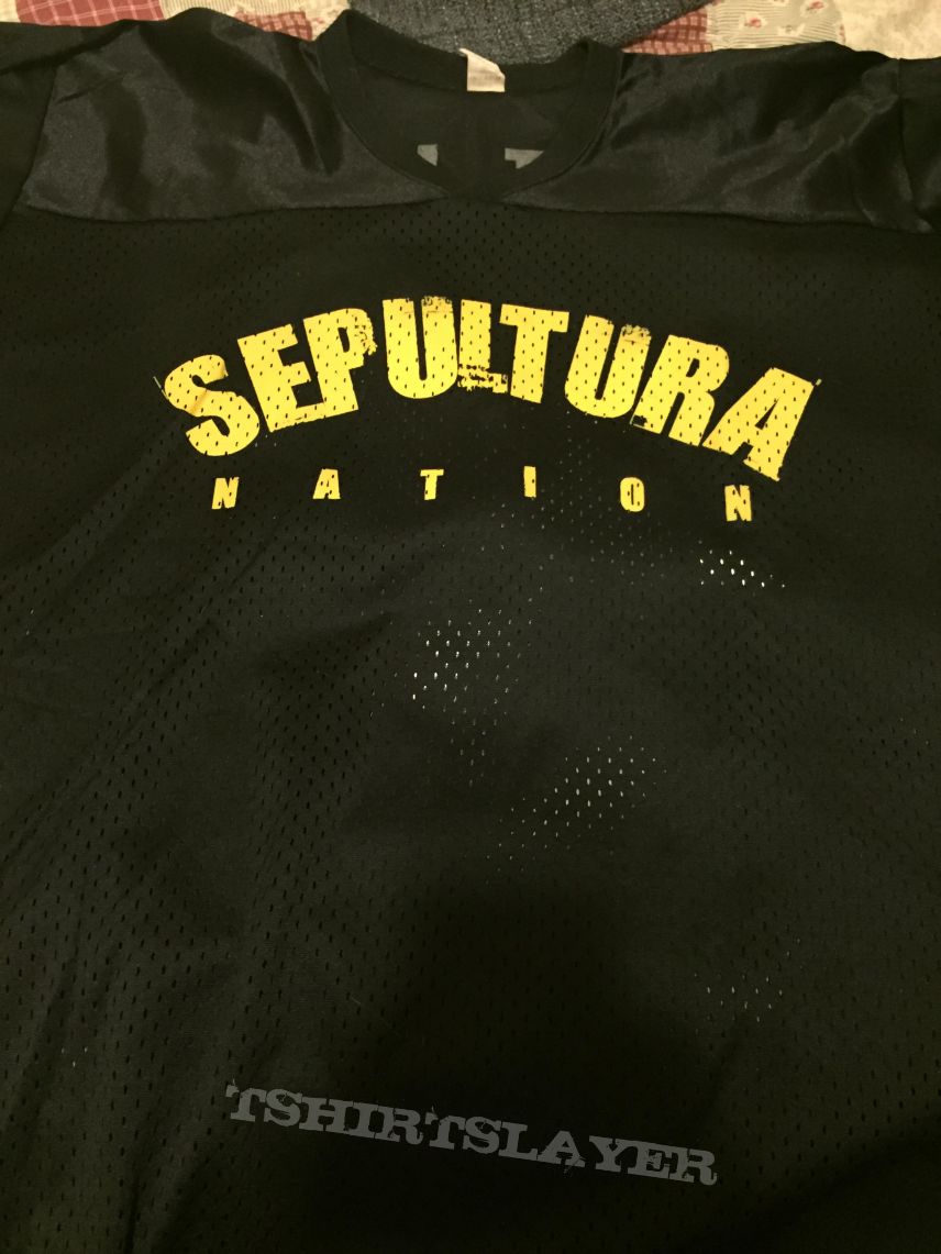 Sepultura football jersey | TShirtSlayer TShirt and BattleJacket Gallery