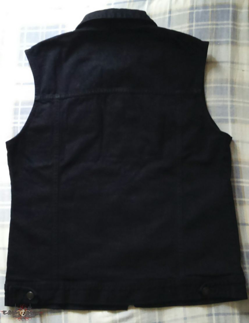 Black Metal Black denim vest 