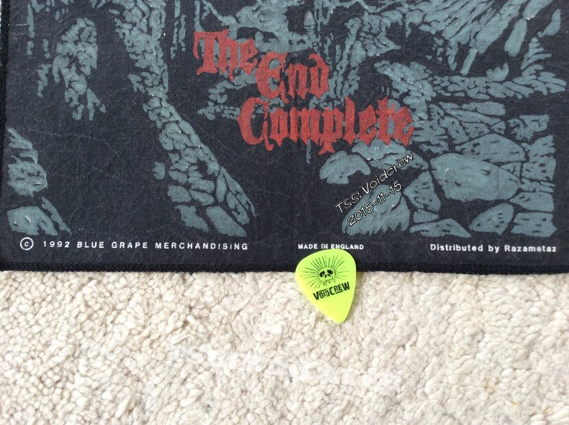 Obituary - The End Complete - Grey Version - 1992 Blue Grape - Razamataz - Back Patch