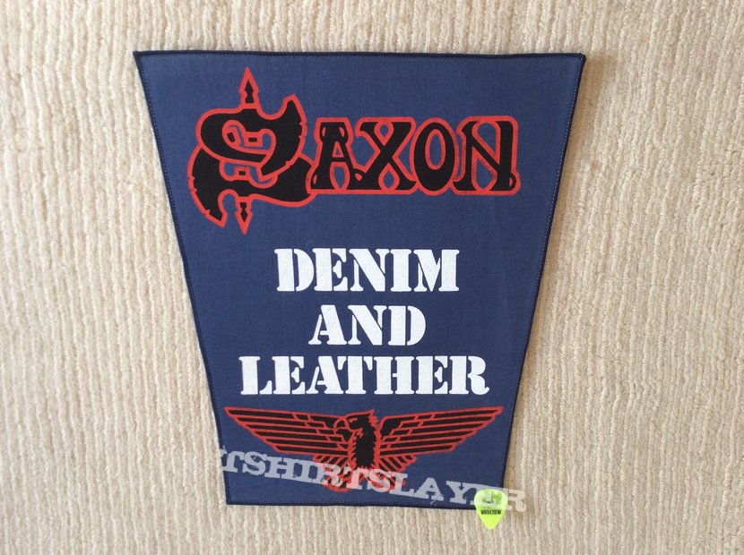 Saxon - Denim And Leather - Vintage Back Patch