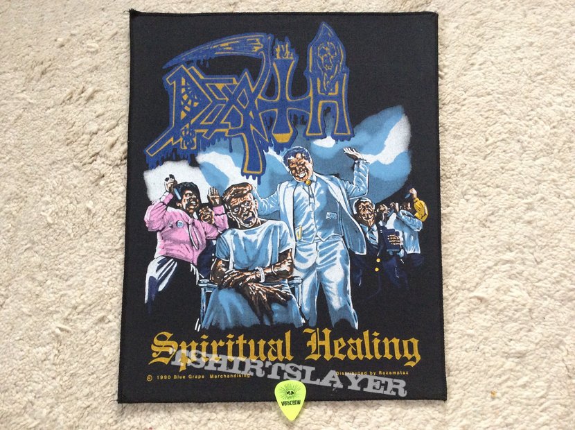 Death - Spiritual Healing - Back Patch - 1990 Blue Grape - Razamataz