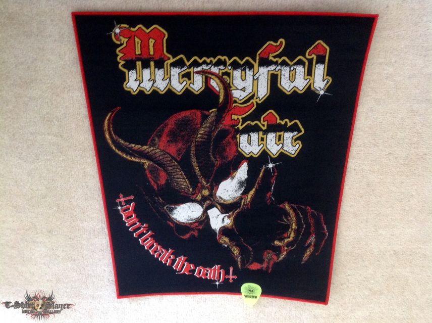 King Diamond Mercyful Fate - Don&#039;t Break The Oath - Red Border - woven Backpatch