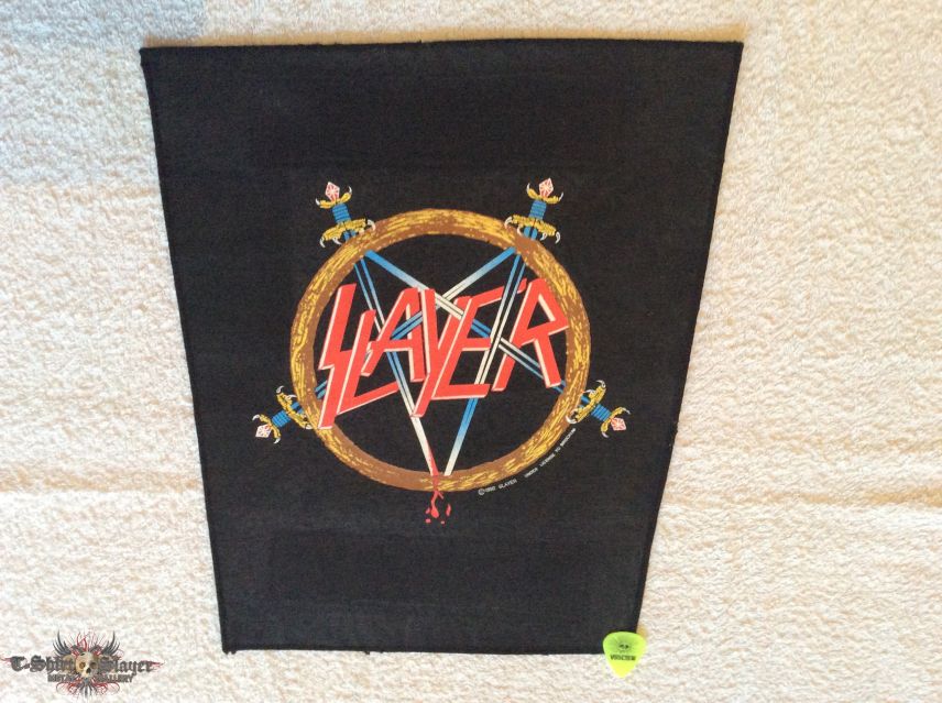 Slayer - Pentgram Logo - Second Version Without Blood Drops - 1990 Slayer - Brockum - Backpatch