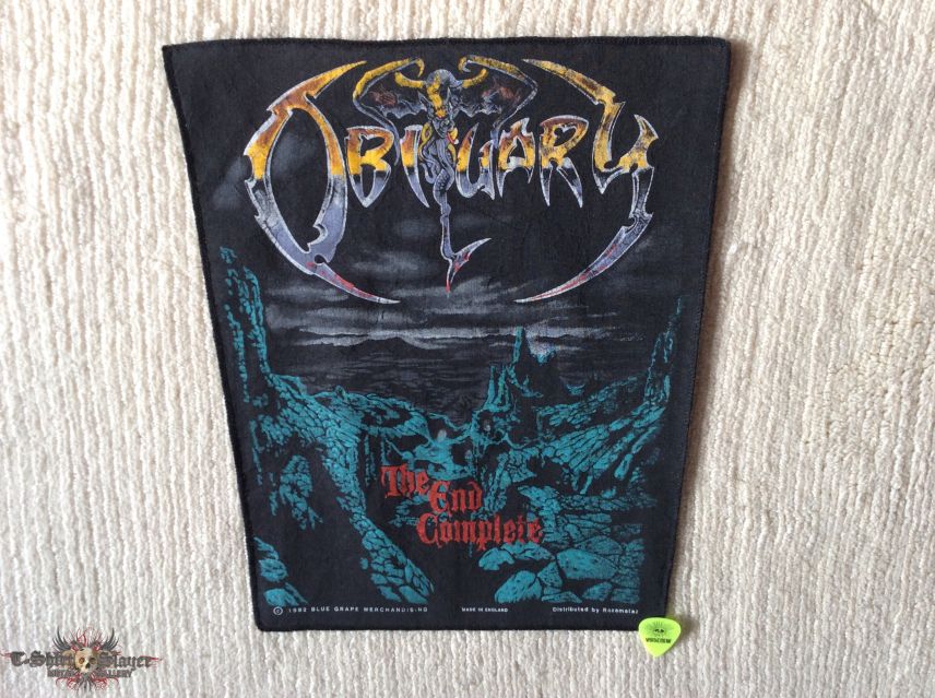 Obituary - The End Complete - Blue Version - 1992 Blue Grape - Razamataz - Back Patch