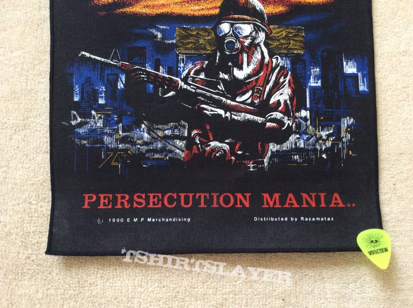 Sodom - Persecution Mania - 1990 E.M.P. Merchandising - Razamataz - Backpatch