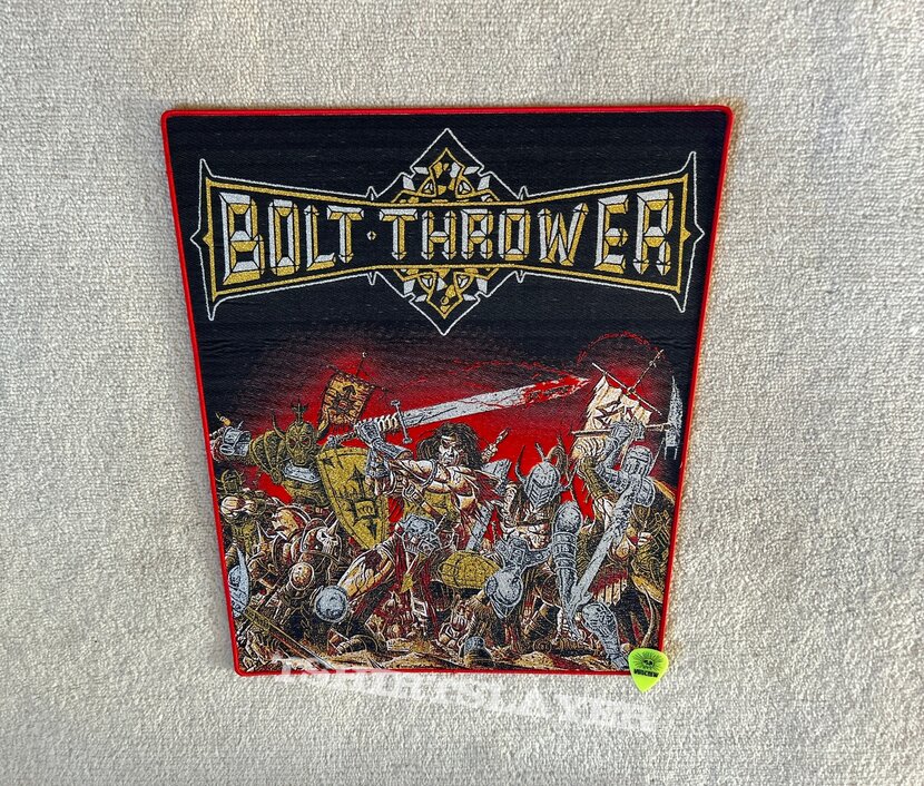 Bolt Thrower - Warmaster - Woven Backpatch - Red Border 