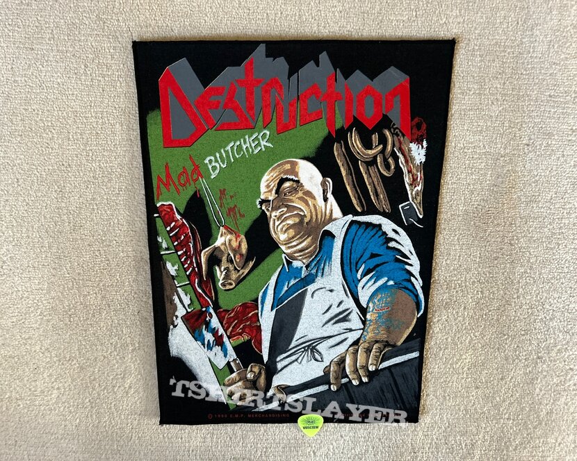 Destruction - Mad Butcher - 1986 E.M.P. Merchandising - Razamataz - Backpatch 