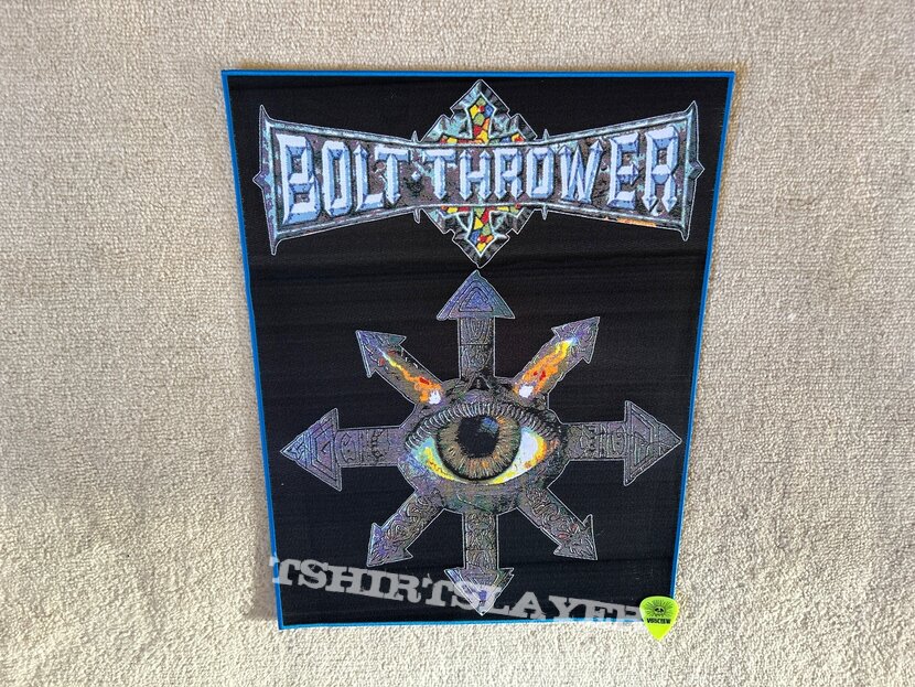 Bolt Thrower - Chaos Eye - Woven Backpatch - Blue Border