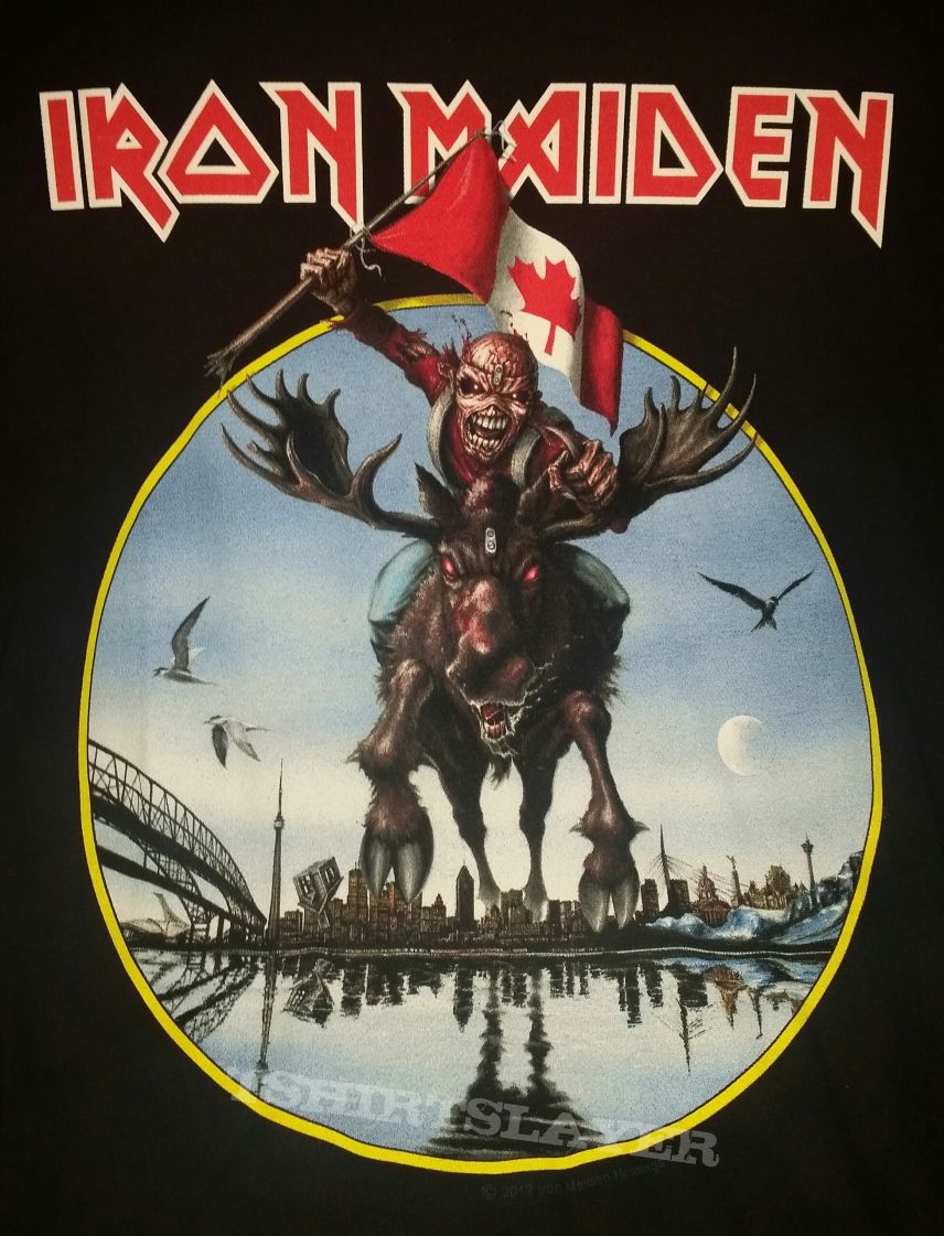 Iron maiden Maiden England Canadian tour shirt 2012