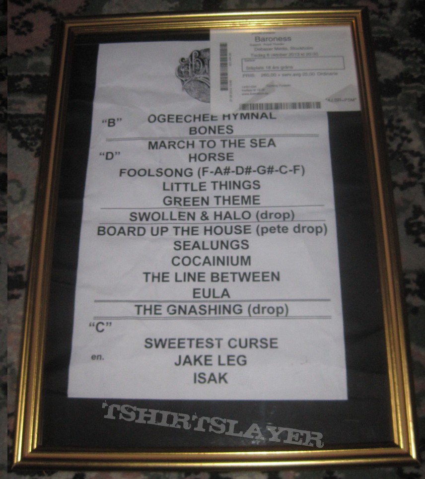 Baroness - Setlist 13/10/08