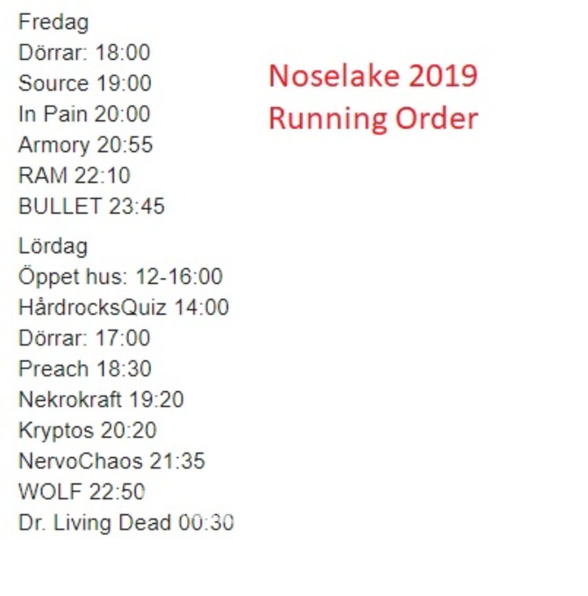 Noselake Metal Festival 2019