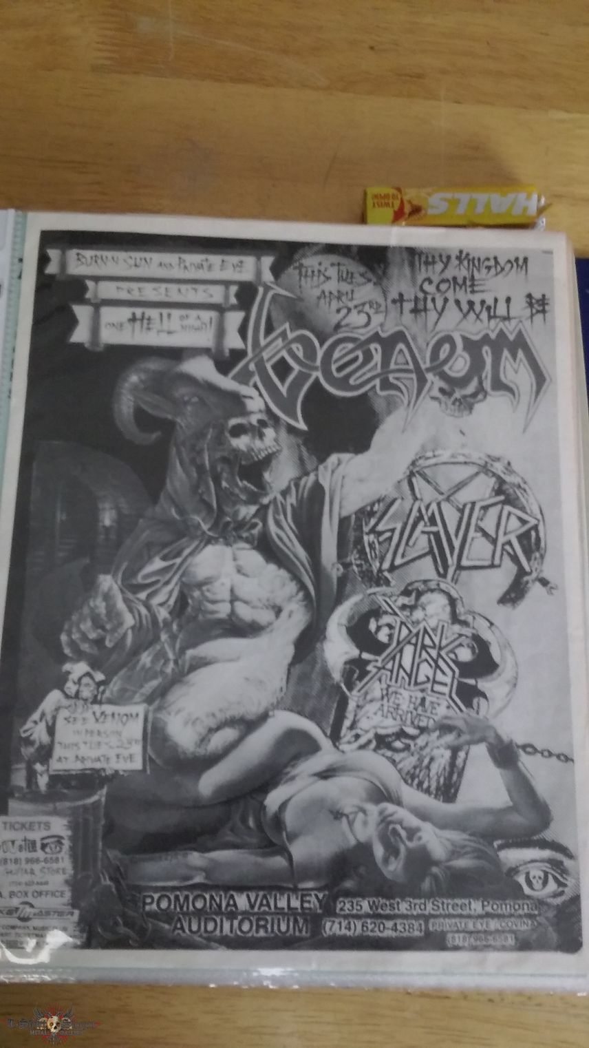 Venom/Slayer/Dark Angel Tour Flyer