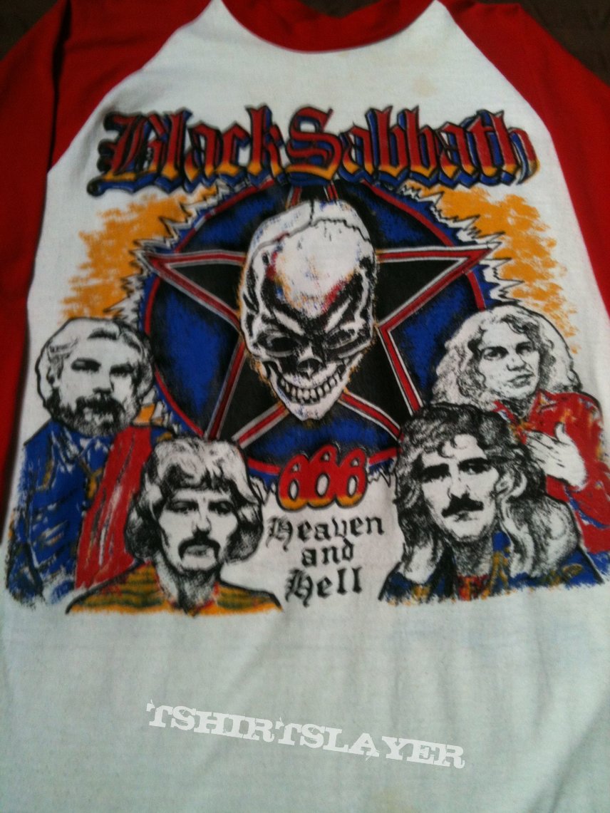 アイテムをオンラインでご black sabbath heaven and hell Tシャツ