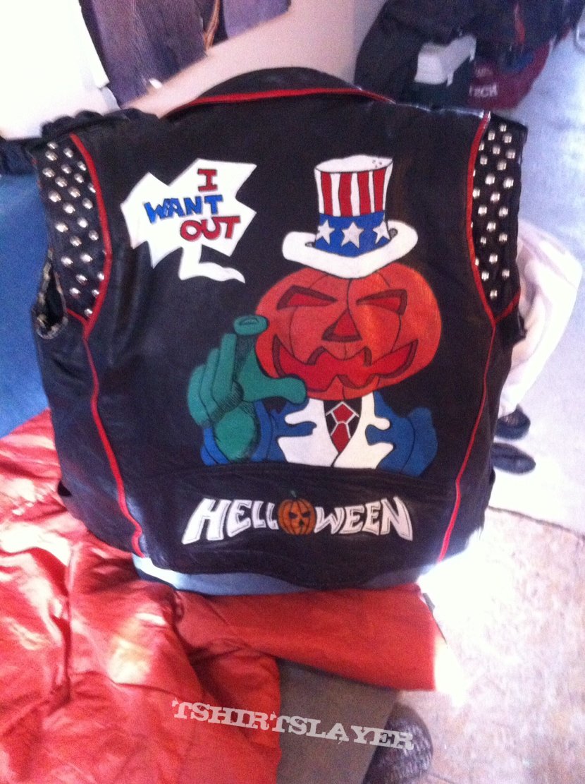 Helloween hand painted battle jacket 