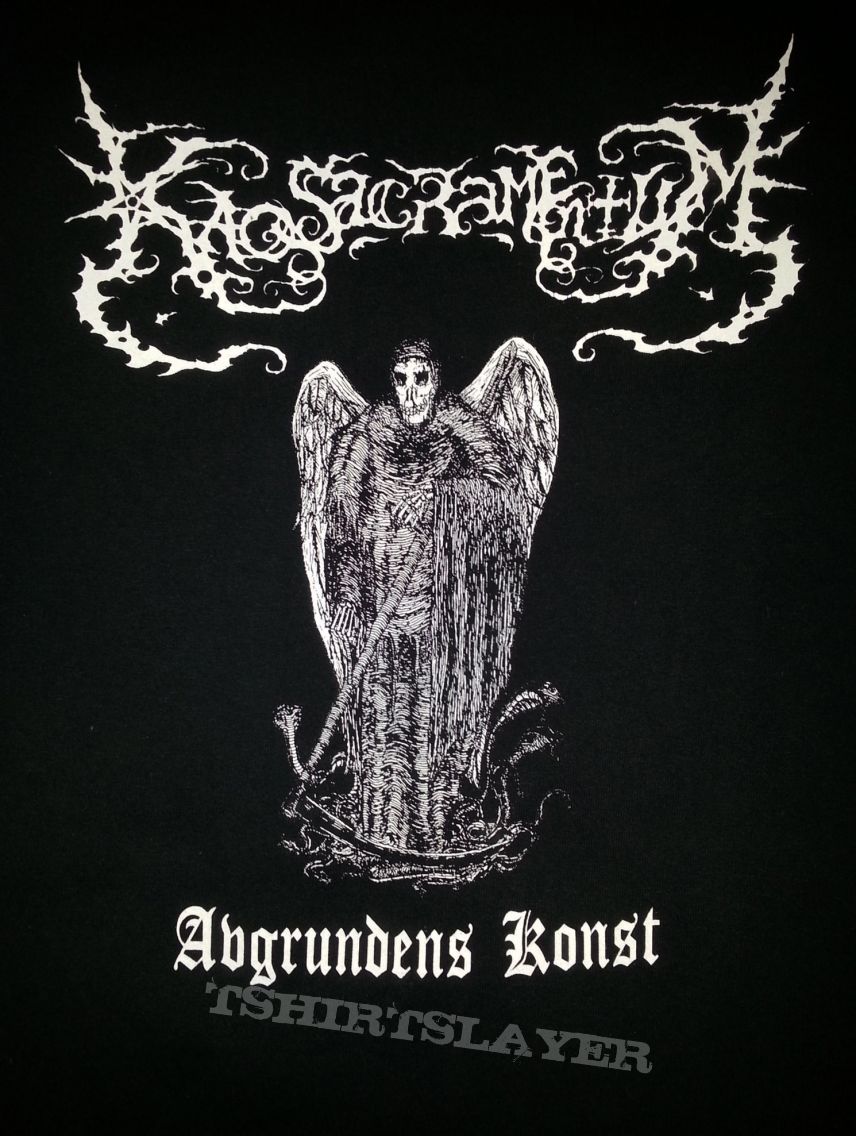 kaos sacramentum &quot;avgrundens konst&quot; shirt