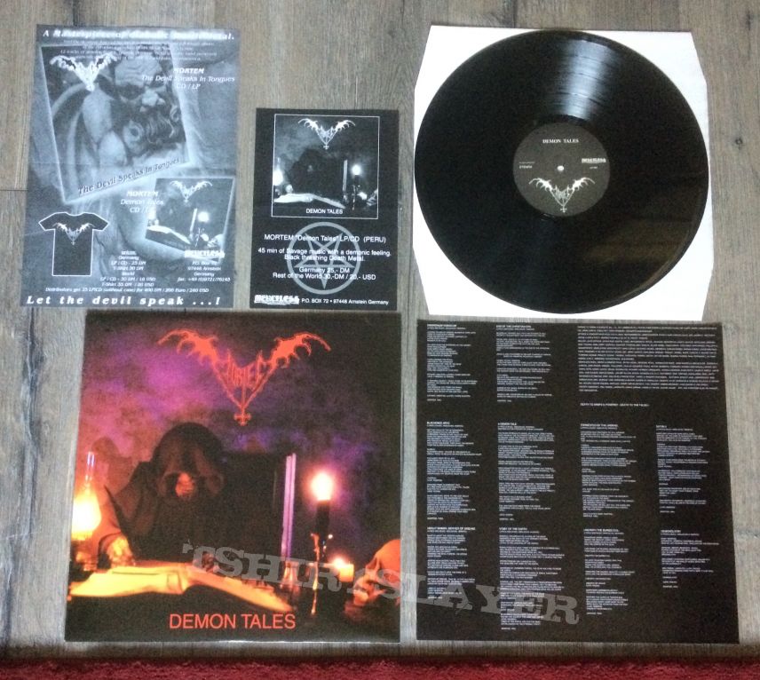 Mortem demon tales first press LP+flyer | TShirtSlayer TShirt and