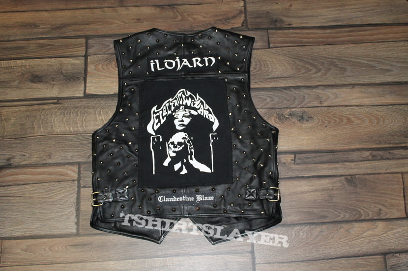 Krieg Black Metal Leather Jacket