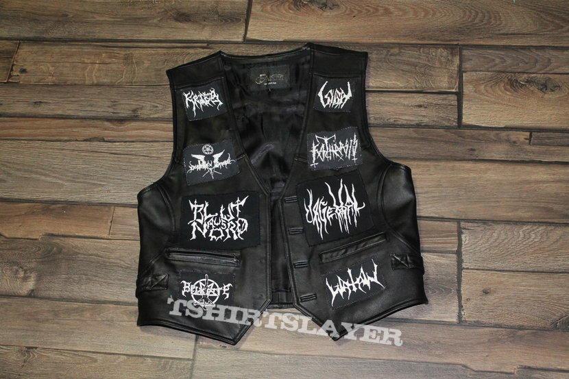 Krieg Black Metal Leather Jacket