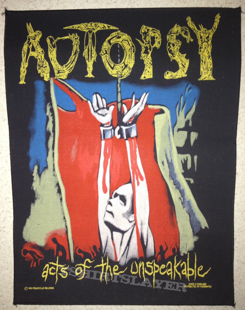 Patch - Autopsy - Acts of the Unspeakable backpatch; circa 1993