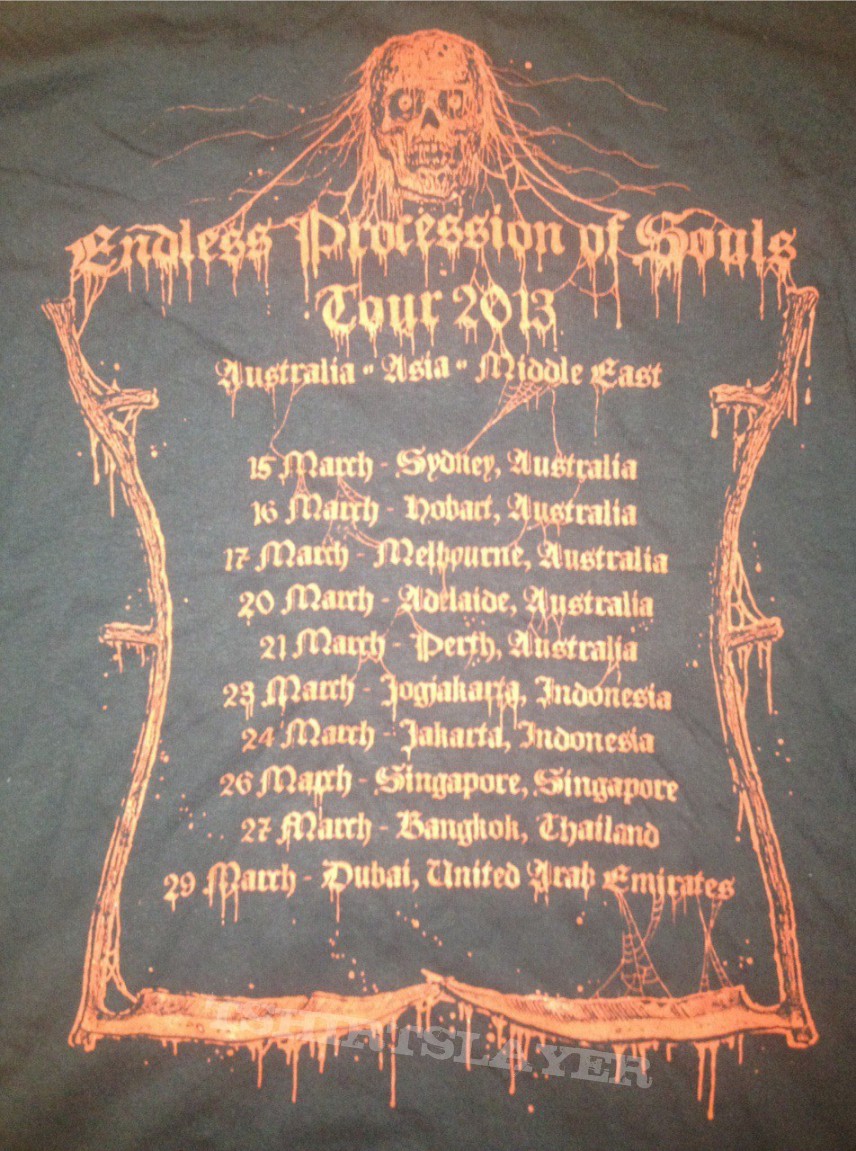 TShirt or Longsleeve - Grave - Endless Procession of Souls Tour 2013 (Australia, Asia, Middle East) shirt