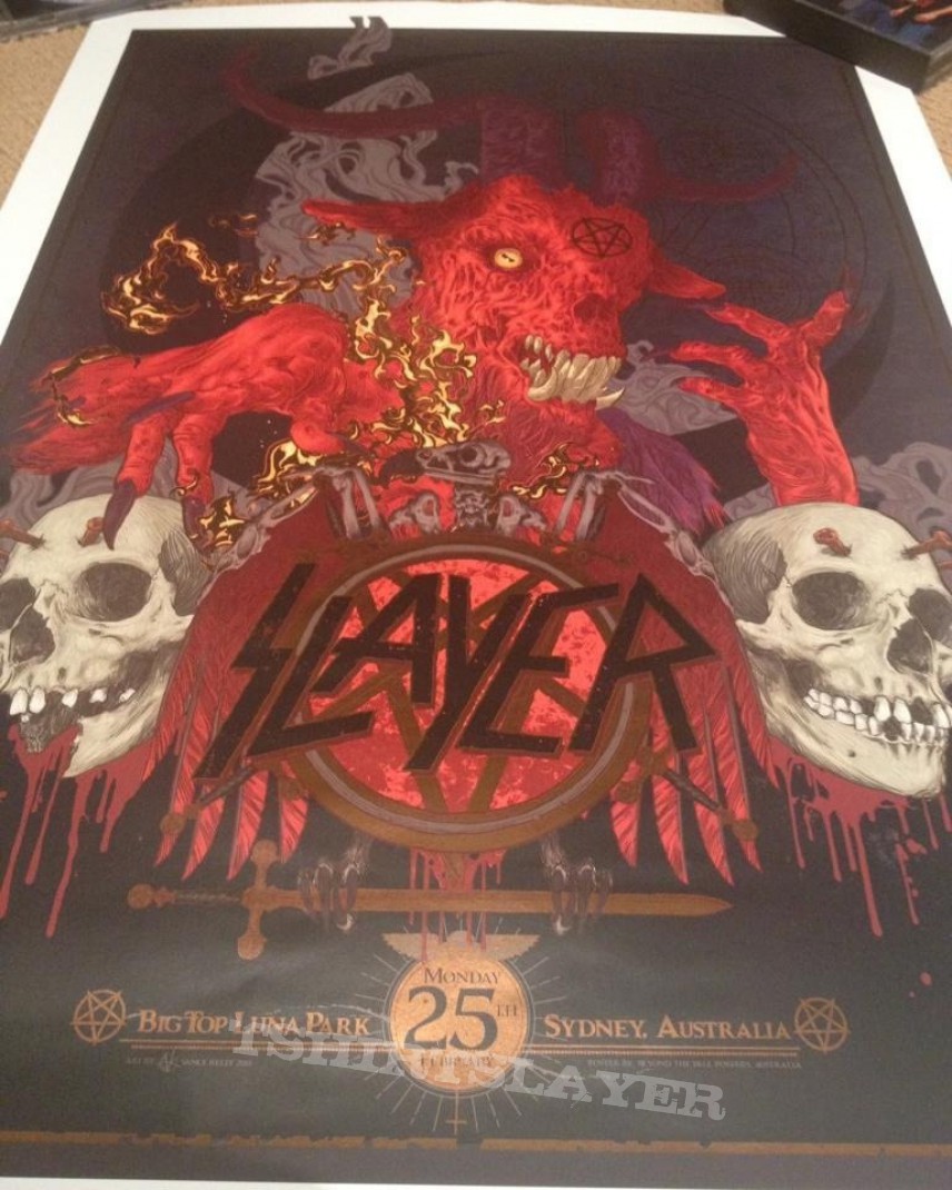 Other Collectable - Slayer live in Sydney 2013 poster - #22/300