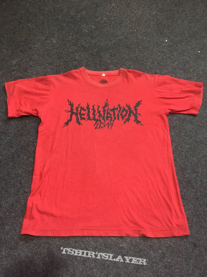 Insulting Defamation Hellnation 2011 red shortsleeve shirt