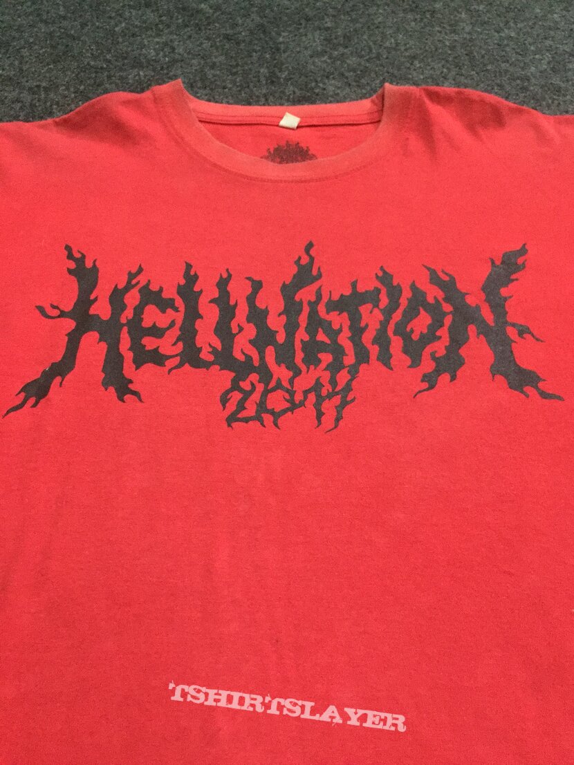 Insulting Defamation Hellnation 2011 red shortsleeve shirt