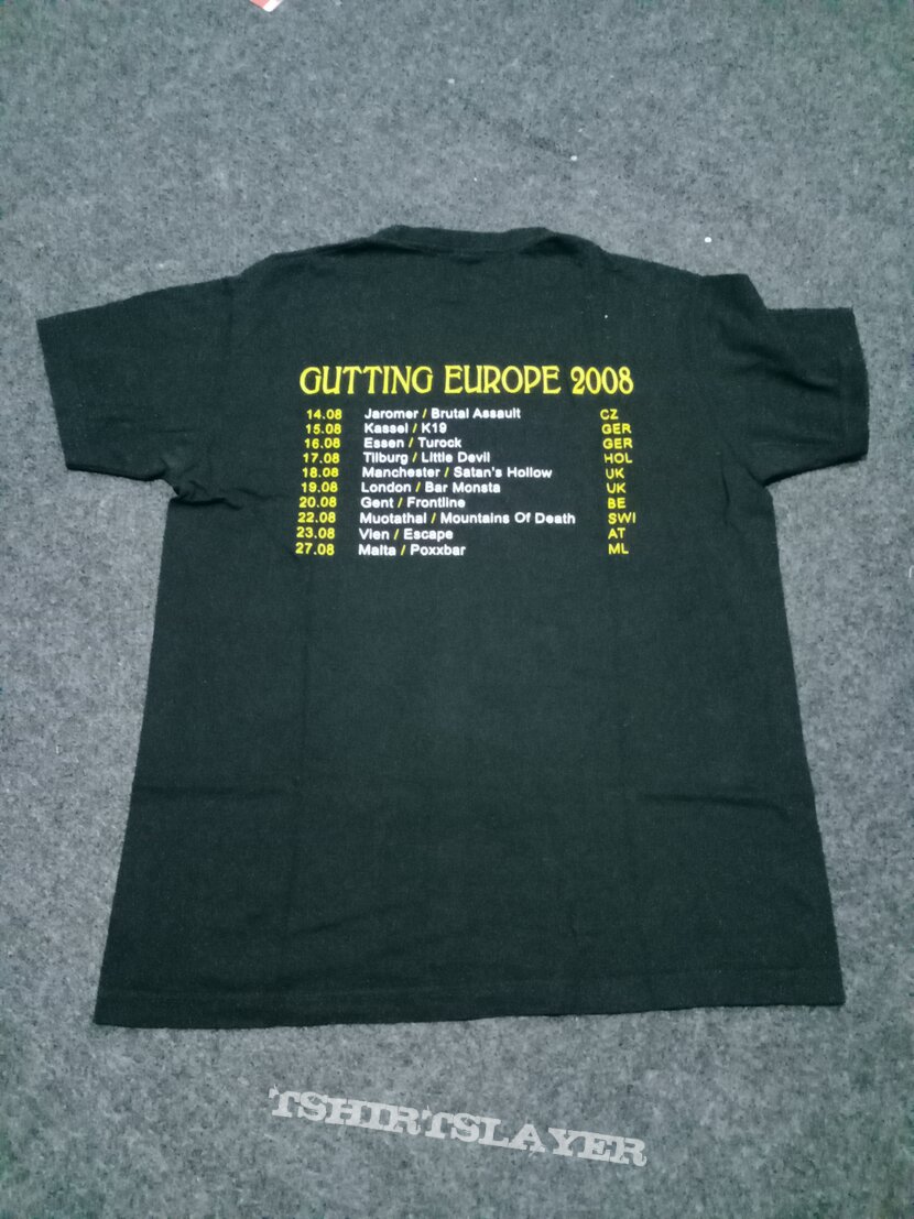 INVERACITY Gutting Europe 2008 Tour shortsleeve shirt | TShirtSlayer TShirt  and BattleJacket Gallery