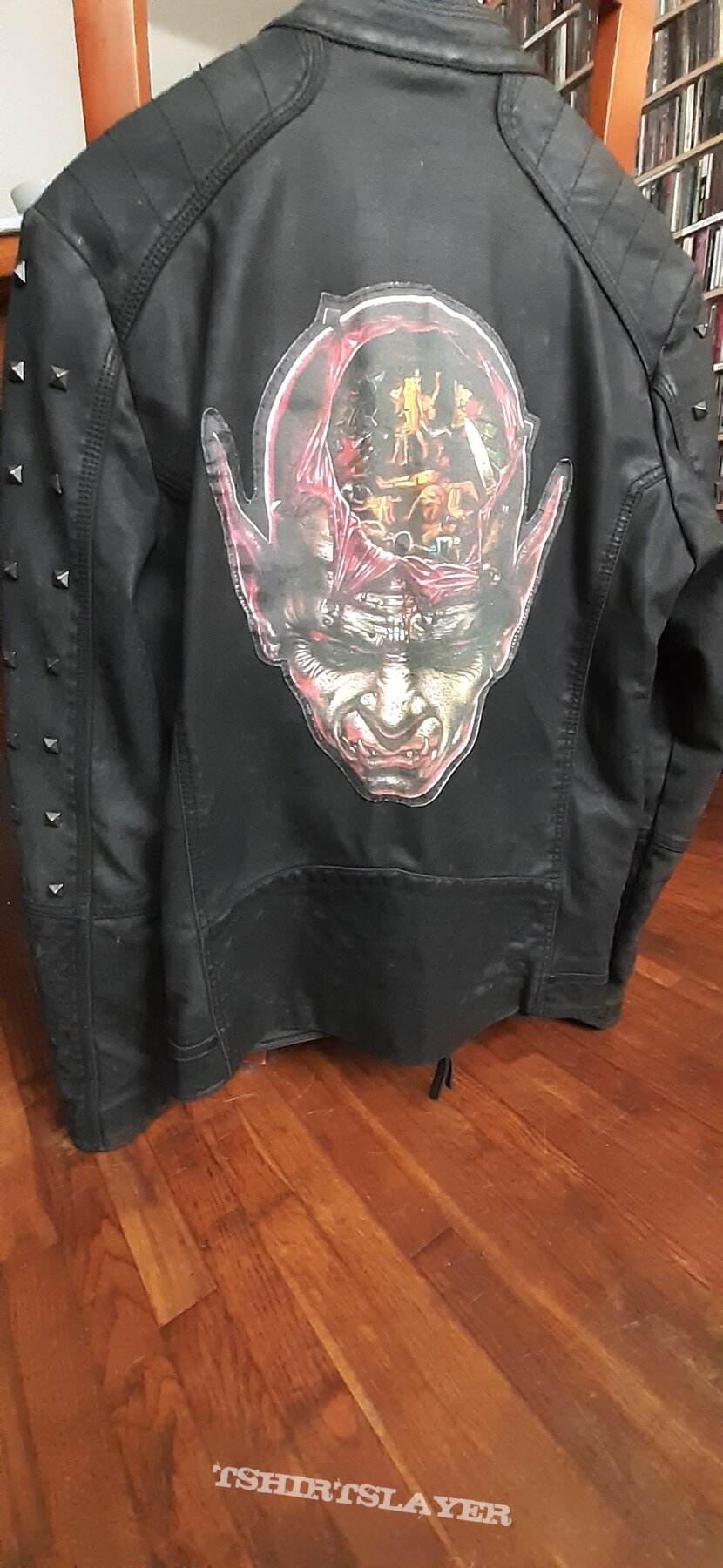 Leather Jacket with Kreator Backpatch