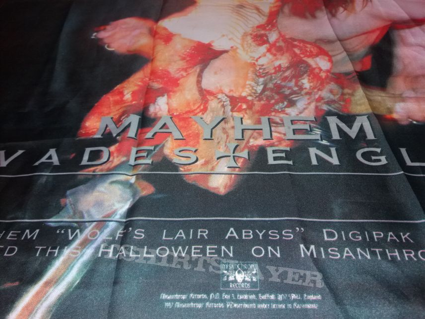 Mayhem Invades England Flag 1997  Misanthropy Rec.