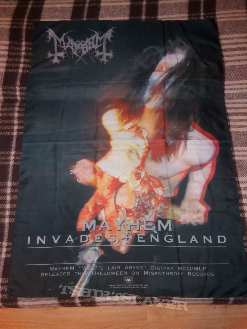 Mayhem Invades England Flag 1997  Misanthropy Rec.