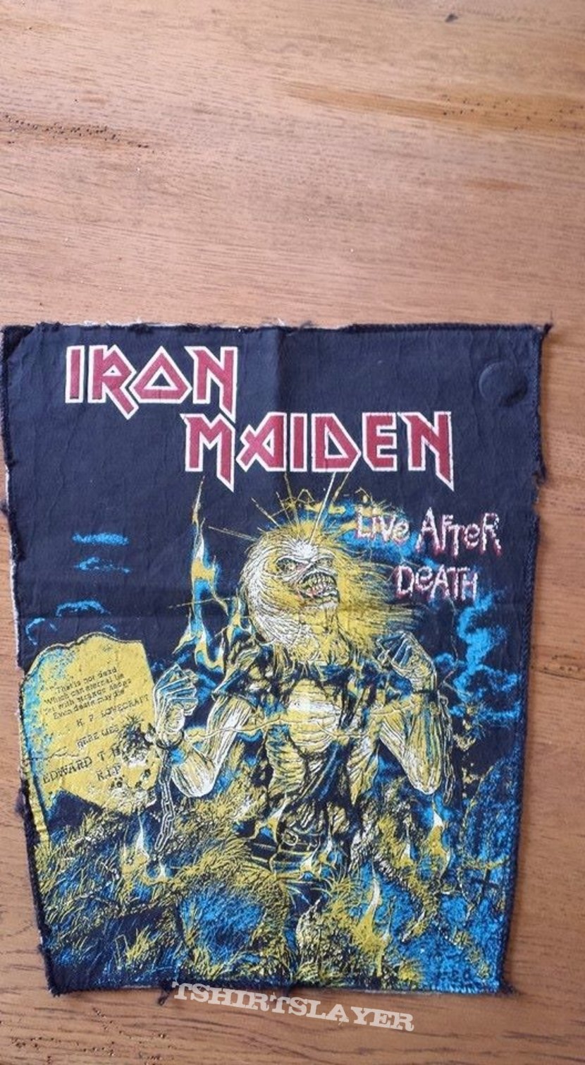 Vintage &quot;Live After Death&quot; Iron Maiden Bootleg Back Patch