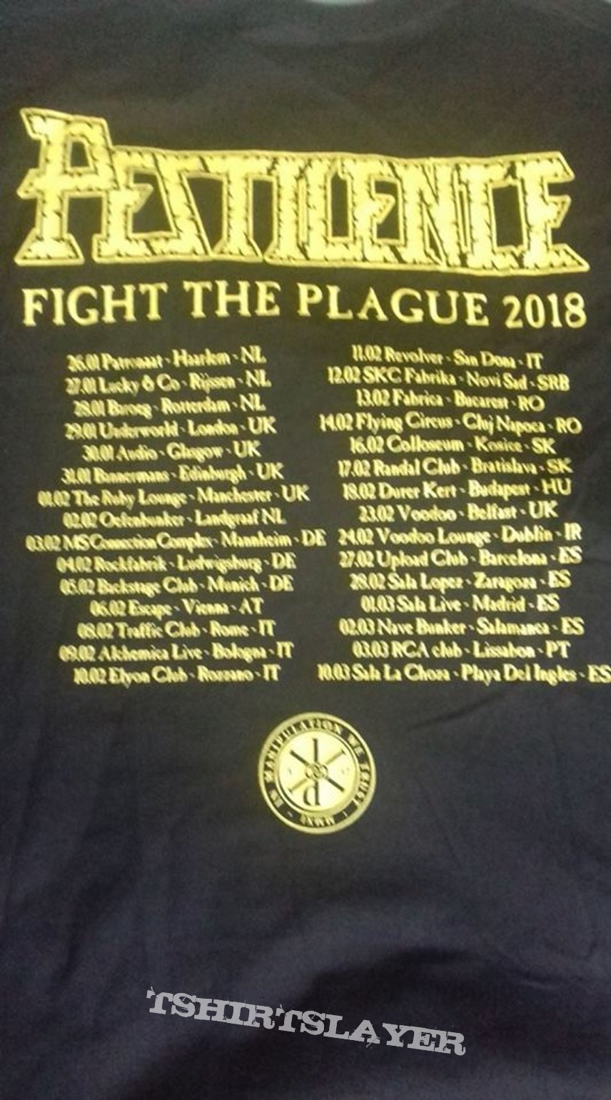 Pestilence  &quot;fight the plague 2018&quot; shirt