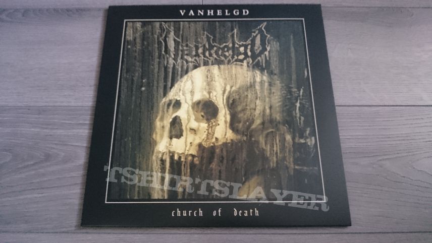 Vanhelgd - Church Of Death 12&quot; Maroon / Black/White Splatter Vinyl + Poster &amp; Sticker