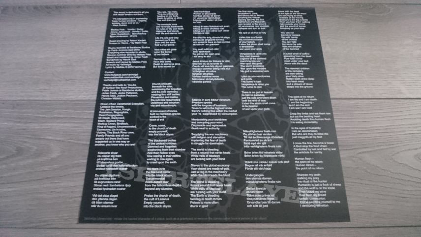 Vanhelgd - Church Of Death 12&quot; Maroon / Black/White Splatter Vinyl + Poster &amp; Sticker