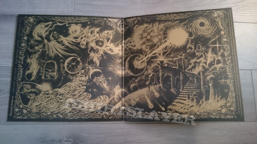 Mammoth Grinder - Cosmic Crypt 12&quot; Gold And Black Merge Vinyl + Poster