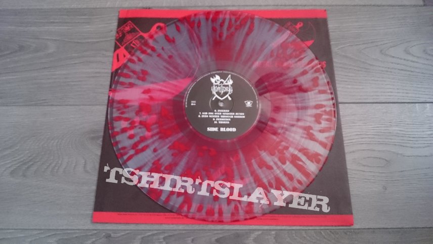 Vomitory - Raped In Their Own Blood 12&quot; Crystal Clear / Red Splattered Vinyl + Poster