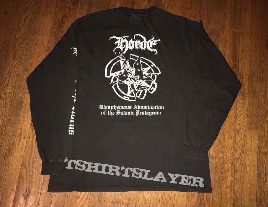 Horde - Hellig Usvart 1994 Long Sleeve XL Christian Black metal - Unblack  Metal | TShirtSlayer TShirt and BattleJacket Gallery