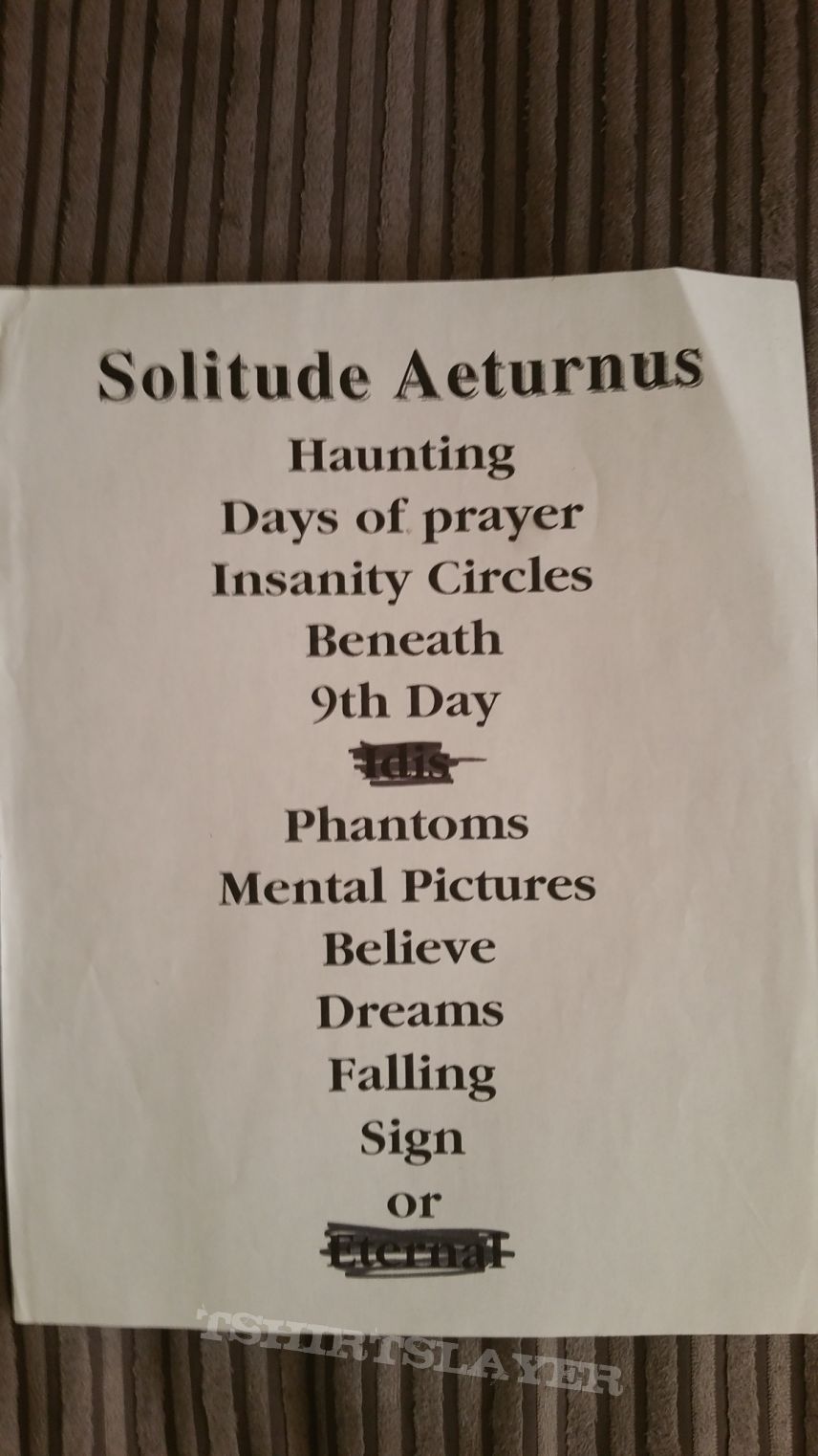 Solitude Aeturnus - Adagio Tour setlist