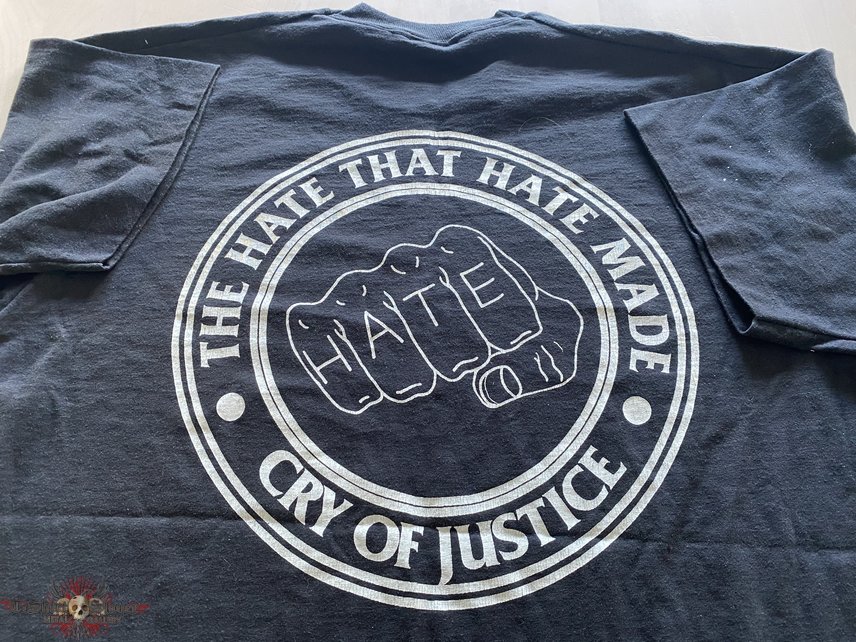 CRY OF JUSTICE &quot;the hate that hate made&quot; t-shirt