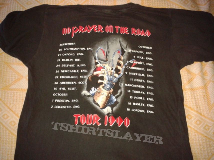 Iron Maiden No Prayer on the Road Tour Shirt 1990