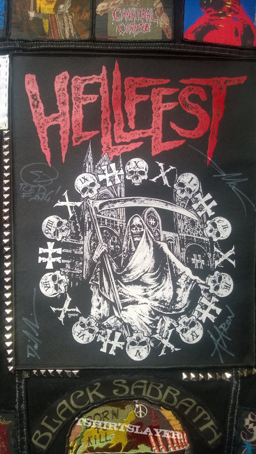 Red Fang Hellfest 2015 Backpatch signed