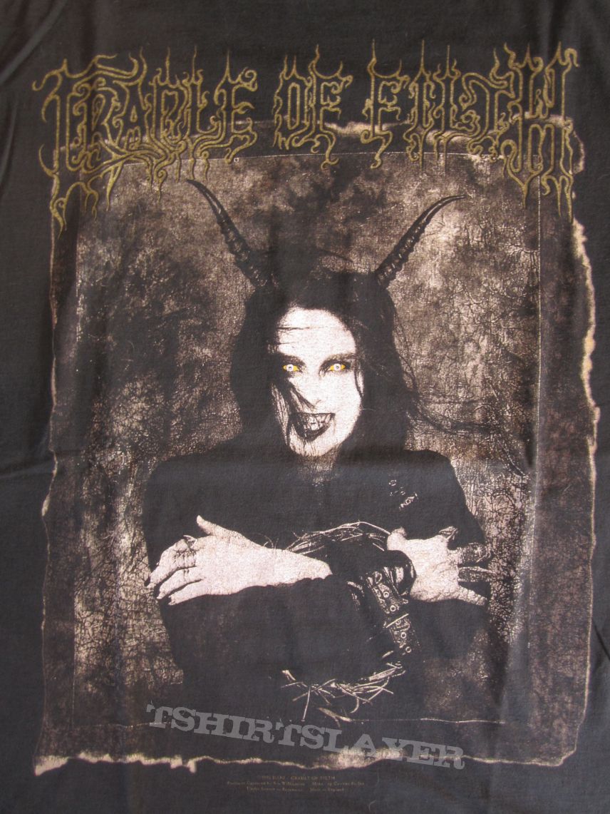 Cradle Of Filth - The Wall - Eyed, Vain &amp; Insane T- Shirt 1998 (Size XL)