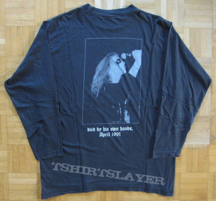 Mayhem - Live In Leipzig / Died By His Own Hands (Dead Tribute) Longsleeve 1993? (Size XL)